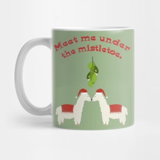 Mistletoe Llamas Mug